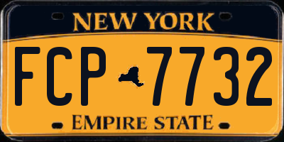NY license plate FCP7732