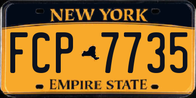 NY license plate FCP7735