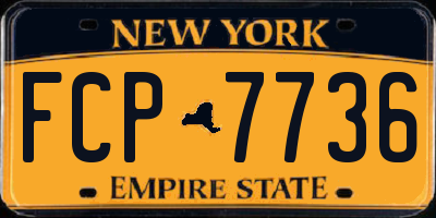 NY license plate FCP7736