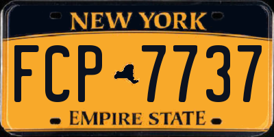 NY license plate FCP7737