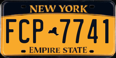 NY license plate FCP7741