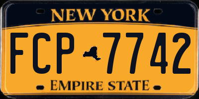 NY license plate FCP7742