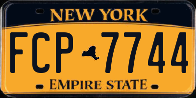 NY license plate FCP7744