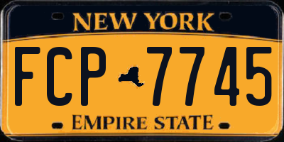 NY license plate FCP7745