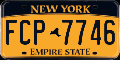 NY license plate FCP7746