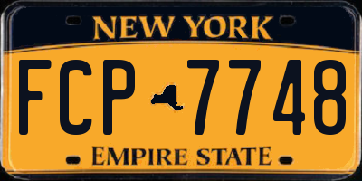 NY license plate FCP7748