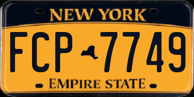 NY license plate FCP7749