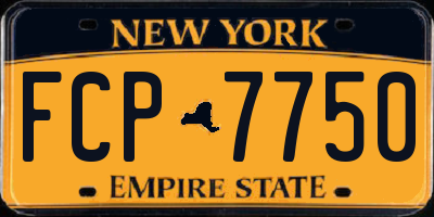 NY license plate FCP7750