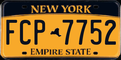NY license plate FCP7752