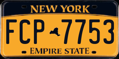 NY license plate FCP7753