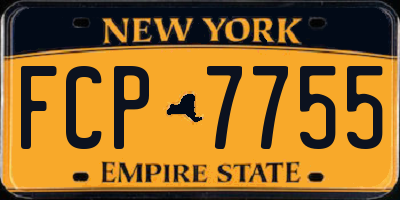 NY license plate FCP7755