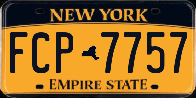 NY license plate FCP7757