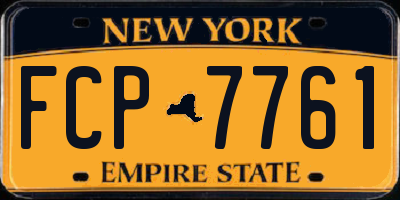 NY license plate FCP7761