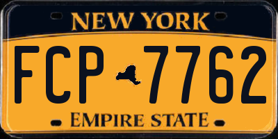 NY license plate FCP7762