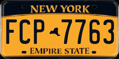 NY license plate FCP7763