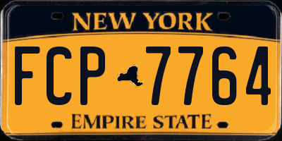 NY license plate FCP7764