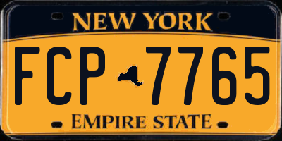 NY license plate FCP7765