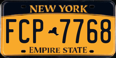 NY license plate FCP7768