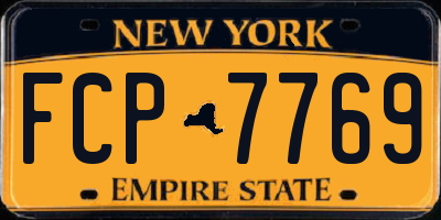 NY license plate FCP7769
