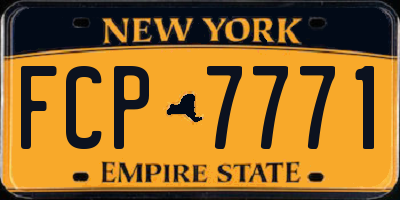 NY license plate FCP7771