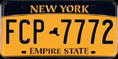 NY license plate FCP7772
