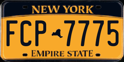 NY license plate FCP7775