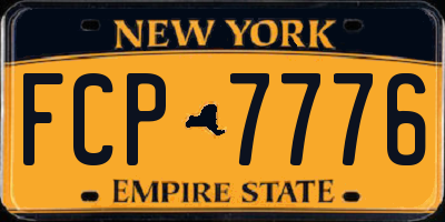 NY license plate FCP7776
