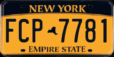 NY license plate FCP7781