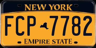 NY license plate FCP7782