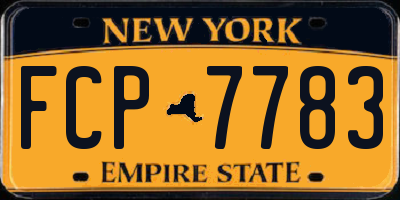 NY license plate FCP7783