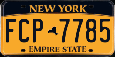 NY license plate FCP7785