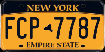 NY license plate FCP7787