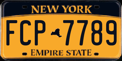 NY license plate FCP7789