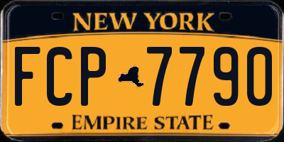 NY license plate FCP7790