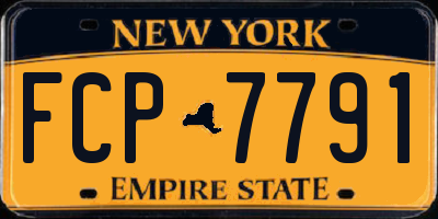 NY license plate FCP7791
