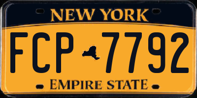NY license plate FCP7792