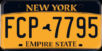 NY license plate FCP7795