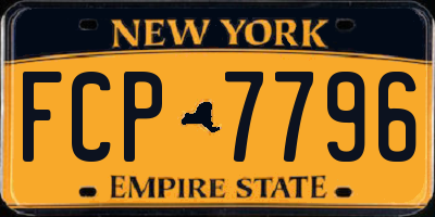 NY license plate FCP7796