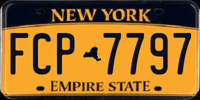 NY license plate FCP7797
