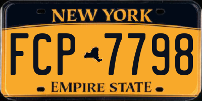 NY license plate FCP7798