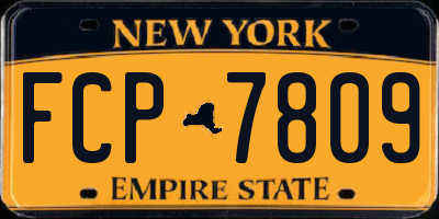 NY license plate FCP7809