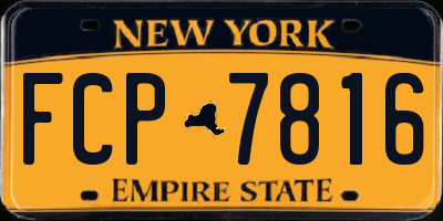 NY license plate FCP7816