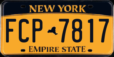 NY license plate FCP7817