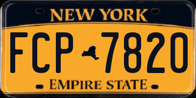 NY license plate FCP7820