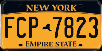 NY license plate FCP7823