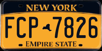 NY license plate FCP7826
