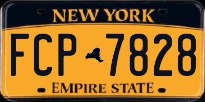 NY license plate FCP7828