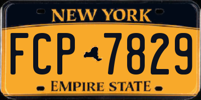 NY license plate FCP7829