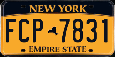 NY license plate FCP7831