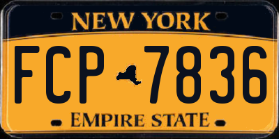 NY license plate FCP7836